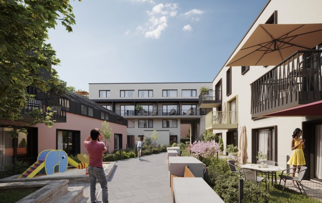 Wohnhausanlage mit insgesamt 47 Wohneinheiten mit Garten/Terrasse/Balkon