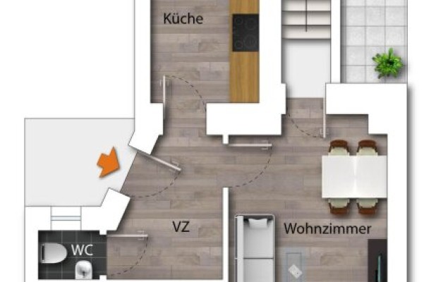 Top 2 / Eigentumswohnung 54,66 m² mit Garten und Terrasse