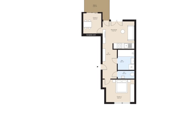 Top 11 / Eigentumswohnung 47,23 m² mit Balkon