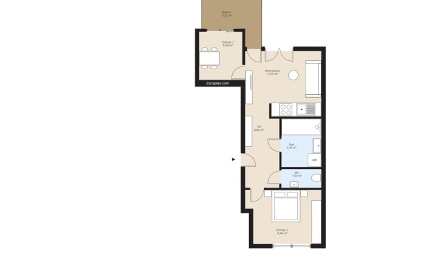 Top 14 / Eigentumswohnung 47,23 m² mit Balkon