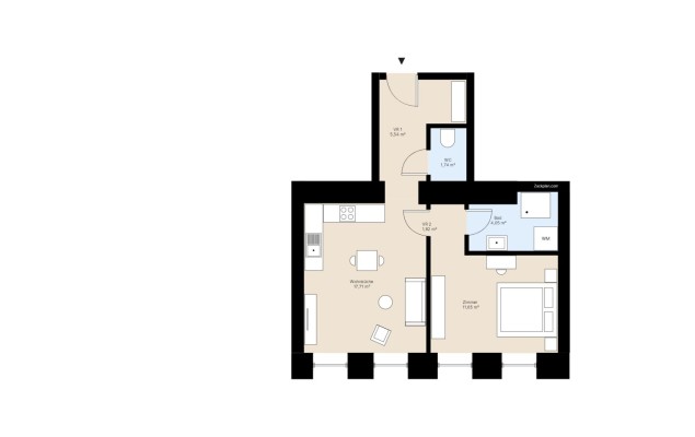 Top 16 / Eigentumswohnung 42,22 m²