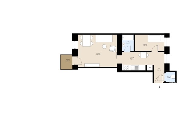 Top 16 / Eigentumswohnung 45,04 m² mit Balkon