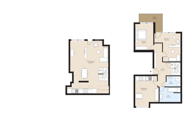 Top 19 / Eigentumswohnung 122,18 m² mit Balkon und Terrasse