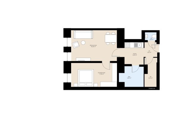 Top 1 / Eigentumswohnung 43,88 m²