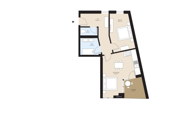 Top 31 / Eigentumswohnung 50,42 m² mit Terrasse