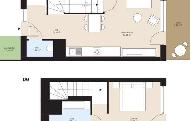 Top C 317 / Eigentumswohnung 54,34 m² mit Loggia